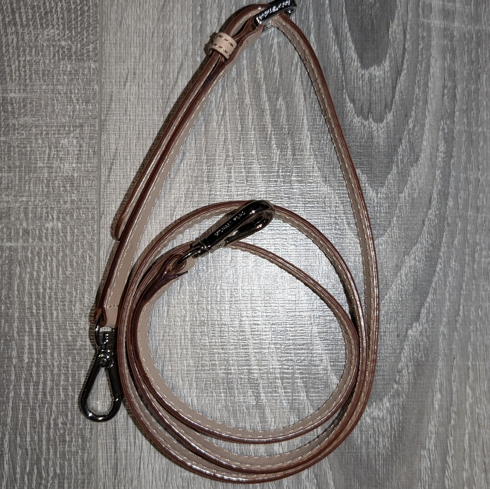Leather Crossbody Strap in Blush Pink
